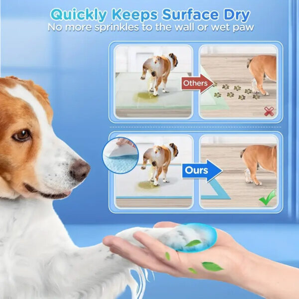 100/50/40PCS Dog Pee Pads with Leak-Proof Quick-Dry Design for Potty Training Absorbent Puppy Diapers Disposable Dogs Supplies - Image 4