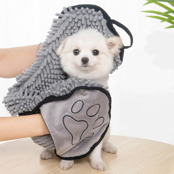 Soft Dog Bath Robe Towel Quick Super Absorbent Pet Bath Towel Cat Bath Towel Convenient Pet Cleaning Washcloth Dog Accessories - Image 4