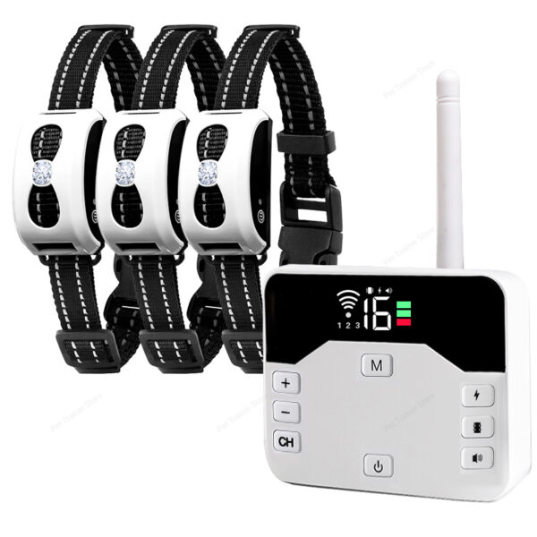2 In 1 Electric Pet Wireless Fence Dog Training Collar Anti Runaway Up to 3 Dogs Outdoor Pet Containment Rechargeable System - Image 10