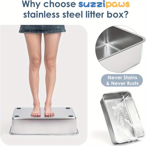 Self-Cleaning Cat Litter Box with Foot Pedal, Easy Waste Disposal, Odor Control, Large Capacity for Multiple Cats - Image 4