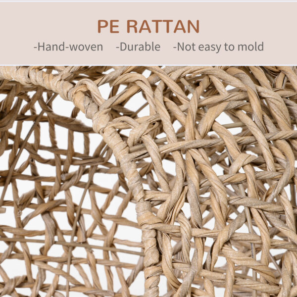 Rattan Classic Cat Bed – Metal Tripod Base, Soft Cushion + Enclosed Design, For Cats Up To 11 lbs - Image 2