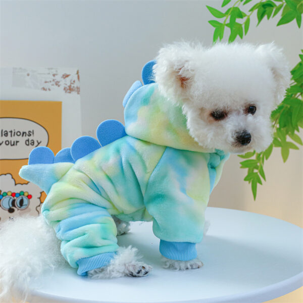 Super Soft Fleece Pet Clothing for Puppy Autumn Winter Plush Warm Dog Overalls Four Legged Dinosaur Unicorn Cosplay Cat Clothing - Image 14