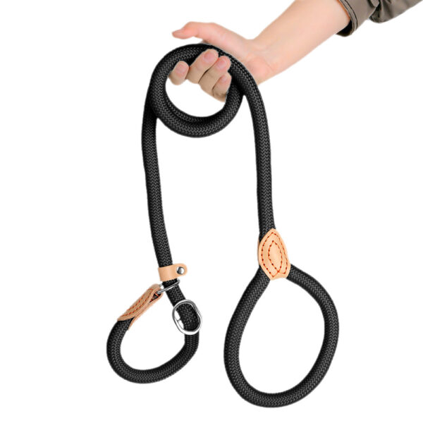 Dog training collar anti riot nylon hand P rope extended thickened unbreakable hand training dog round rope large dog P chain - Image 13