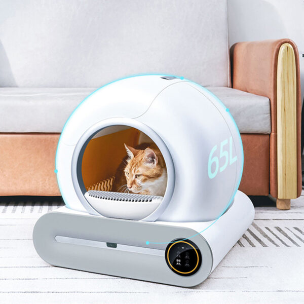 65L Automatic Smart Cat Litter Box Self Cleaning Fully Enclosed Large Cat Toilet Litter Tray - Image 4