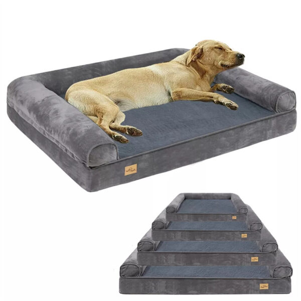 XXXL Large Calming Dog Bed Orthopedic Memory Foam Sofa Couch Waterproof Removable Cover Plush Mat for Small Medium Large Dogs - Image 4