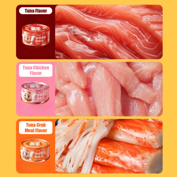 Cat Snacks 85g DHA Marine Fish Canned Selected Tuna High Protein Adult Cats Kitten Hydration Fattening Wet Food Pet Snacks - Image 2