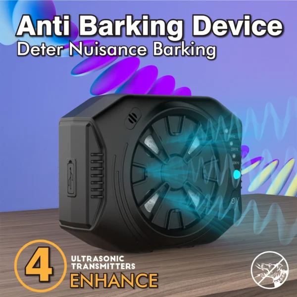 New ultrasonic dog trainer, anti-barking device, four-head high-power dog repellent  pet supplies USB port