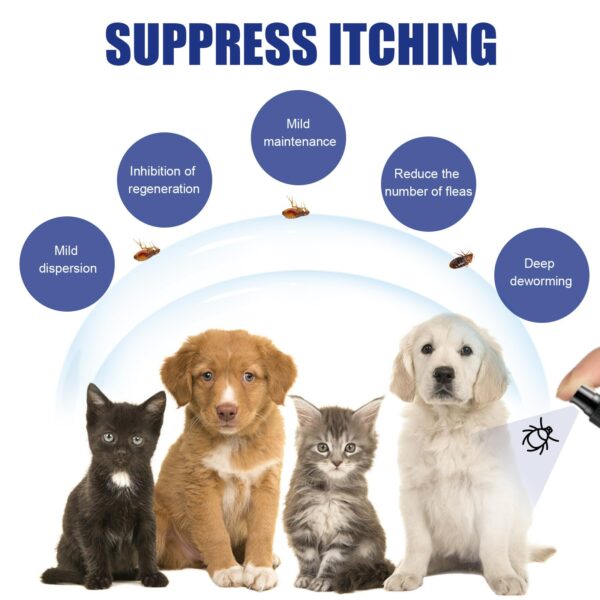 100ml Pet Anti Flea Tick Agent Spray for cat dogs Vitro Drops Extracorporeal Pet Deworming Skin Cleaning Spray for Lice Ticks - Image 6