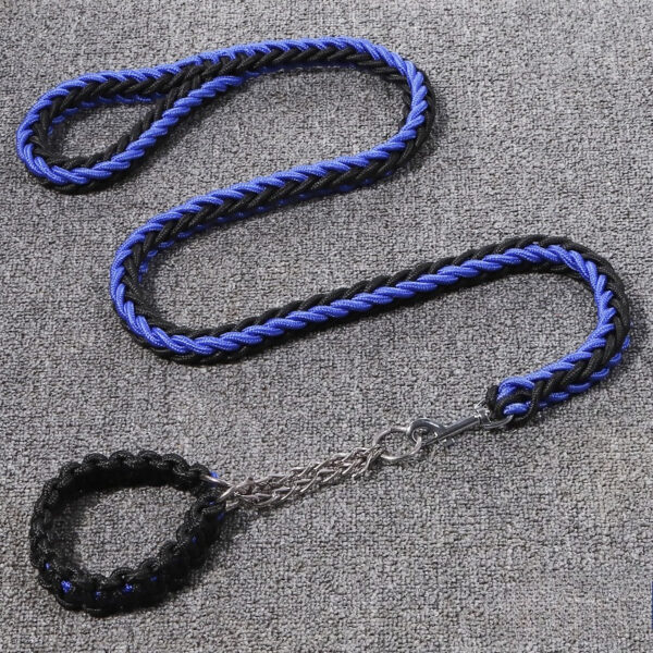Nylon Dog Collar Leash Set Colored Woven Traction Rope Adjustable Dog Collars for Dogs Training and Walking - Image 5