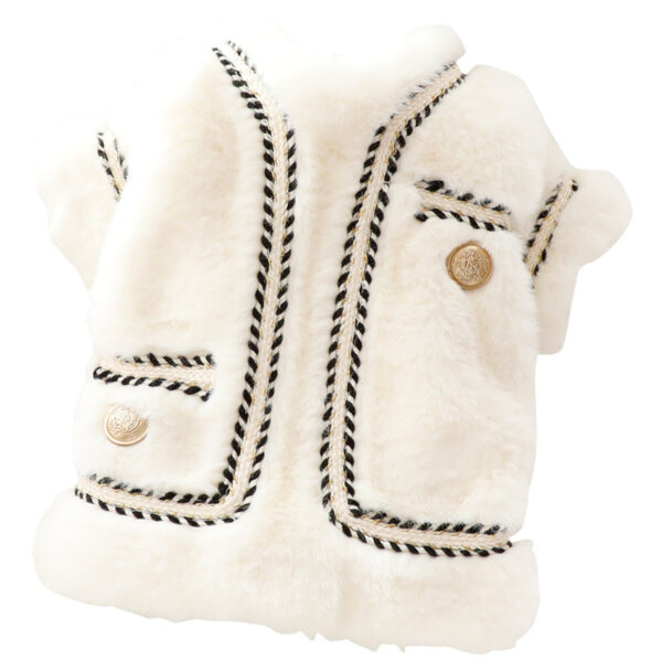 luxury Dog Clothes Autumn Winter Thick Cat Princess Cotton Sweater Coat Cat Pomeranian Schnauzer Puppy Costume Yorkshire Pugs - Image 2