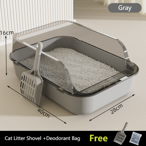 Cats Sandbox Cat Toilet Large Capacity Open Cat Litter Box Plastic Anti-Splash Cats Toilet Bedpan Cleaning Bath Basin Supplies - Image 6