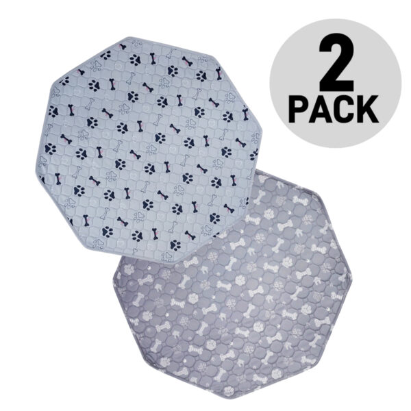 2PCS Washable Dog Pee Pad Blanket Reusable Pet Cat Dog Sleep Play Bed Mat Large Size Anti Slip Training Pads Octagonal Cage Mats - Image 8