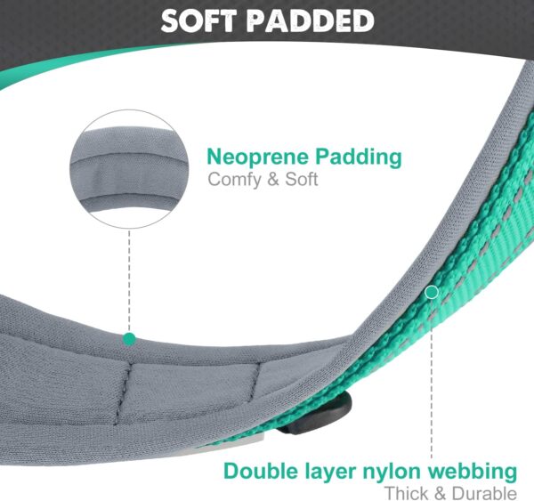 Padded Dog Collars for small Medium large Dogs Reflective Wide Pet Collars Adjustable Heavy Duty Nylon Neoprene Dog Collar - Image 4