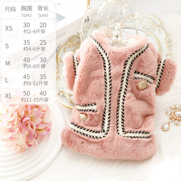 luxury Dog Clothes Autumn Winter Thick Cat Princess Cotton Sweater Coat Cat Pomeranian Schnauzer Puppy Costume Yorkshire Pugs - Image 3