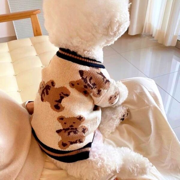 Luxury Dog Clothes Chihuahua Pet Striped Cardigan Sweater Bichon Frise Puppy Kitten Dog Warm Coat Cat Dog Accessories Pet Outfit - Image 5