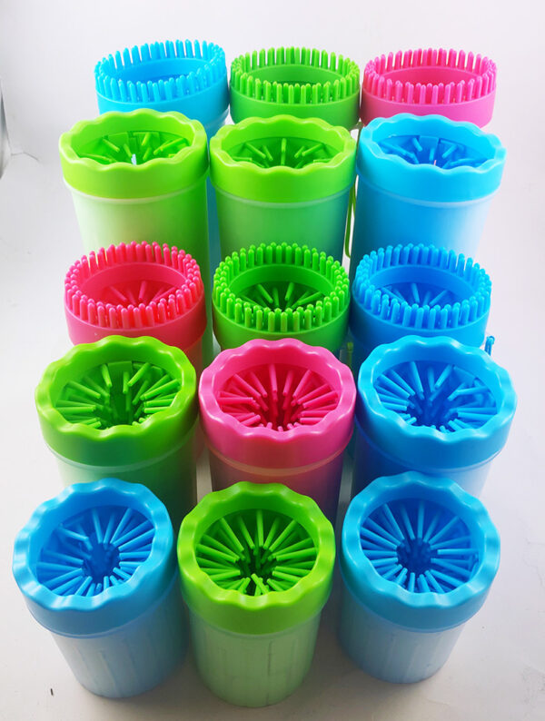 1Pc Pet Plastic Foot Wash Cup S L XL Large size silicone brush Dog cat clean foot mud removable cleaning Foot - Image 3