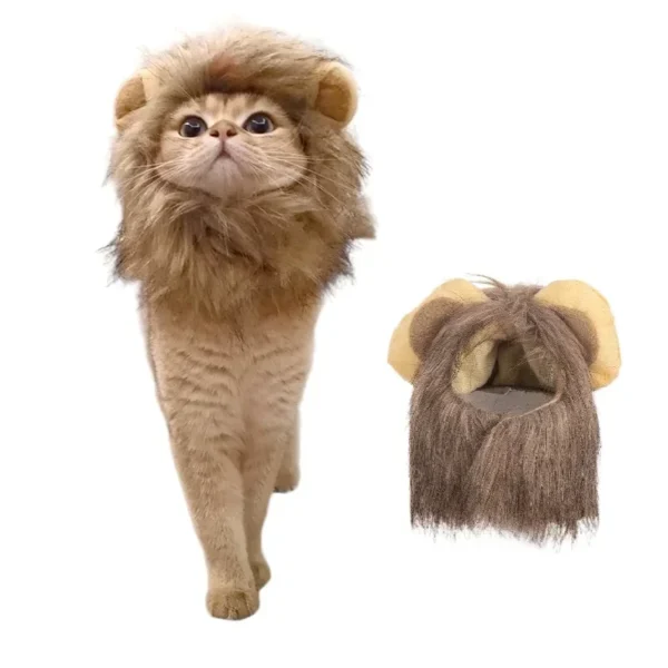 Cat Cosplay Dress Up Pet Hat Lion Mane for Cat Puppy Lion Wig Costume Party Decoration Halloween Christmas GatosPet Supplies - Image 10