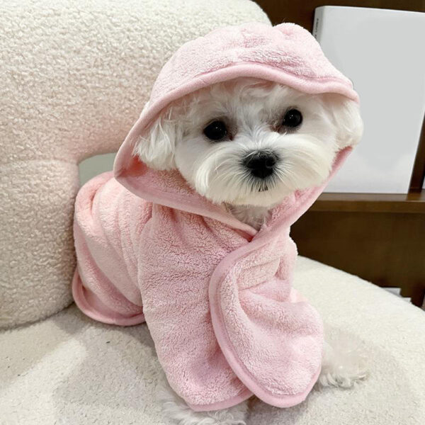 Super Absorbent Cute Pet Bathrobes For Small To medium-sized Dogs And cats-quick To dry, With A Safe Velcro Seal - Image 2