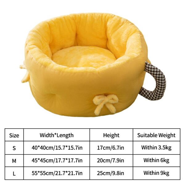 Warmming Pet Cat Nest Cup Shaped Sleeping Bed for Pet Product Winter Pet Plush Nest Cat Dog Bed Bedside Pet Bed Pet Supplies - Image 3