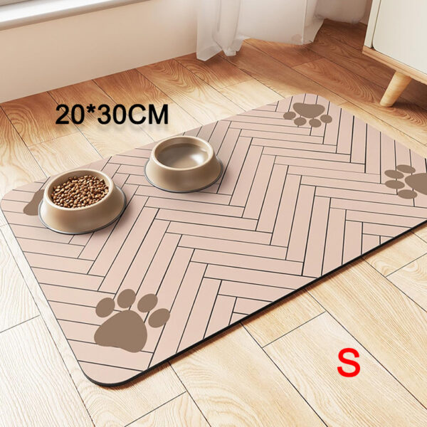 Pet Feeding Dropshipping Pet Placemat for Food and Water Bowl, with Waterproof Rubber Backing, Quick Dry Water Mat for Dog Cat - Image 10