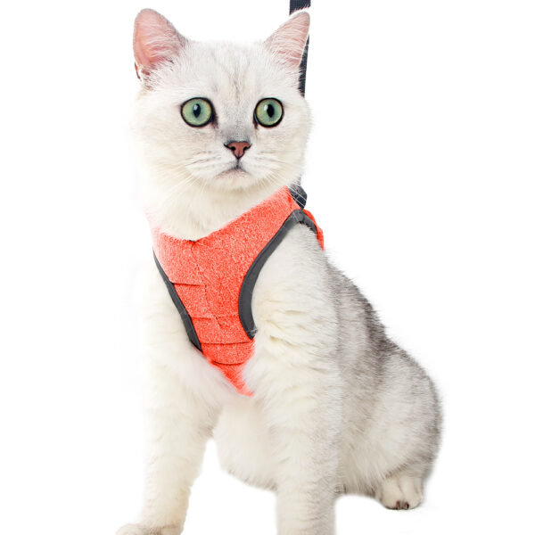 Adjustable Anti-Escape Small Cat Belt Kitten Harness Light Breathable Soft Pet Vest Wiring Harness Traction Belt Kitten Walking - Image 7