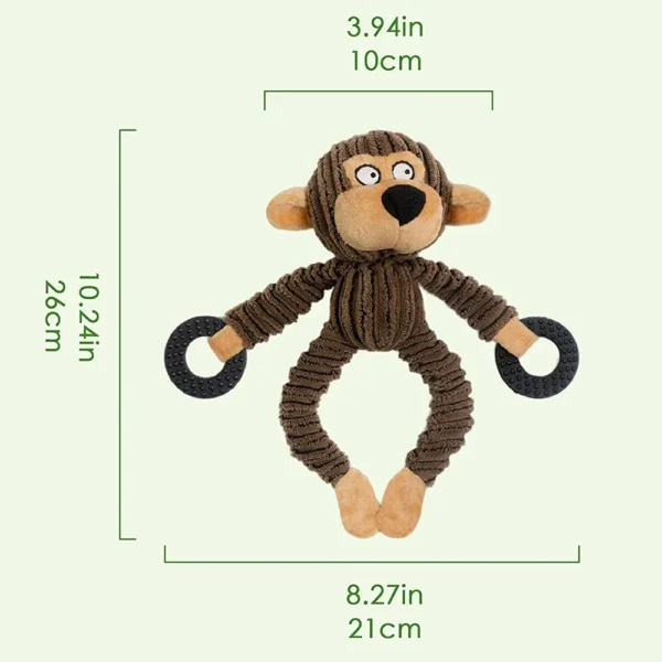 Squeaky Puppy Toys Plush Puppy Chew Toys for Teething Training Dog Toys for Small Dogs Toy for Cute Monkey Interactive Dog Toy - Image 4