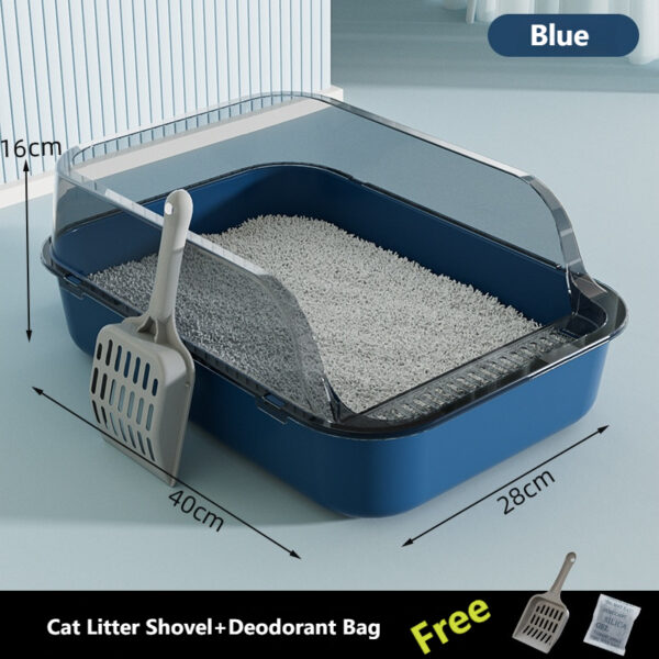 Cats Sandbox Cat Toilet Large Capacity Open Cat Litter Box Plastic Anti-Splash Cats Toilet Bedpan Cleaning Bath Basin Supplies - Image 7