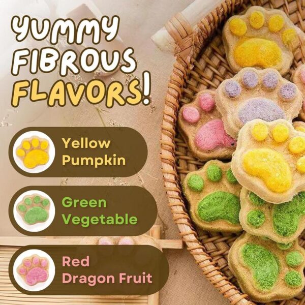Paw Shape Cat Snack Natural Freeze-dried Cat Paw Footprint Shaped Biscuits Cat Treats Oral Cleaning For Cats Pets - Image 4