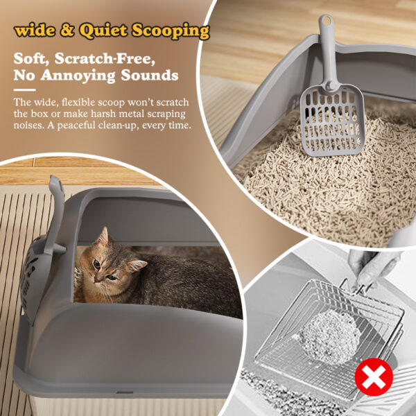 Stainless Steel Cat Litter Box With Lid, XL Metal For Big Cats, Never Absorbs Odors, Non-Sticky, Easy Clean, Anti-Urine Leakage - Image 4