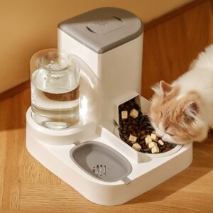 2 in 1 Cats Feeder and Water Dispenser Automatic Gravity Food Feeder and Waterer Set With Pet Feeder Water Supply Pet Supplies