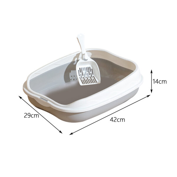 Semi-enclosed Litter Box Spatter-proof Cat Toilet Large Kitten Cleaning Supplies Large Cat Poop Bowl Pet Bupplies - Image 5