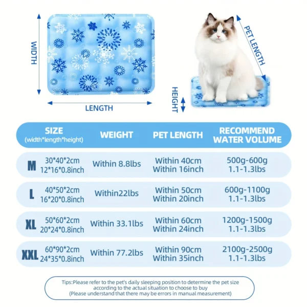 Dog Cooling Mat Gel Self-Cooling Pad Pet Cooling Pad Pet Beds for Small Middle Size Cats and Dogs Waterproof Wear Resistant - Image 2