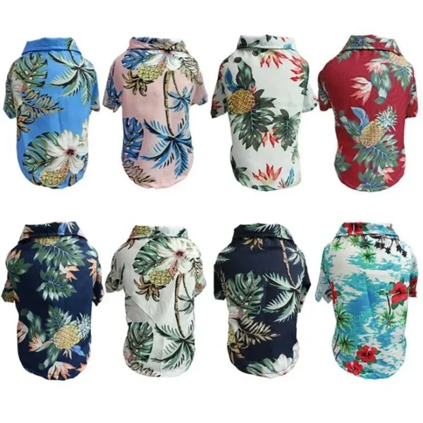 Hawaiian Style Pet Dog Clothe Summer SandBeach Dog Shirts for Small Medium Dogs Puppy Cat Clothing Ropa Perro Pug French Bulldog - Image 2