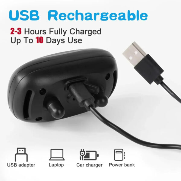 Pet Dog Anti Barking Device USB Rechargeable Dogs Training Collar Ultrasonic Stop Barking Vibration Anti Bark Collar - Image 6