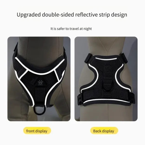 Escape Proof Cat Harness Adjustable Reflective Leash with Safety Lock Pet Walking Vest Anti Loss Kitten Strap for Outdoor play - Image 3