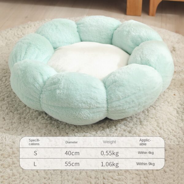 Pet Flower Nest Cat Neck Guard Plush Nest Cat Mat Universal Round Doghouse Cat Bed Cat Bed for All Seasons - Image 7