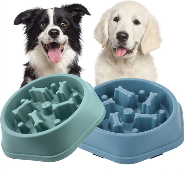 Slow Feeder Dog Bowl Anti-choking Slow Feeding Bowls for Dogs Anti-slip Pet Slow Eat Dishes Puzzle Bowls for Small Medium Dogs - Image 13