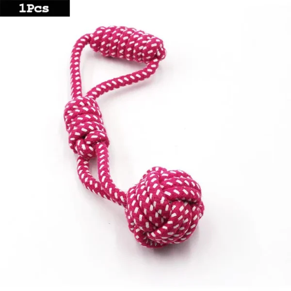 1pc Dog Toy Carrot Knot Rope Ball Cotton Rope Dumbbell Puppy Cleaning Teeth Chew Toy Durable Braided Bite Resistant Pet Supplies - Image 12