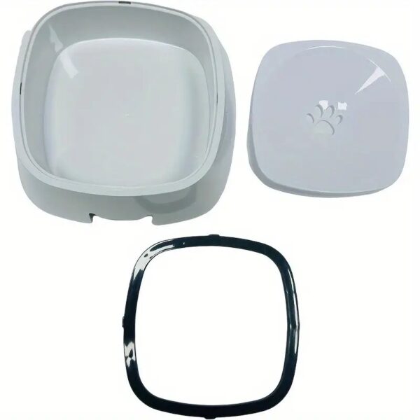 Spill-Proof Pet Water Bowl, Non-Slip Base, Floating Filter, Clear, No Batteries, Dogs, Travel, Water Station - Image 5