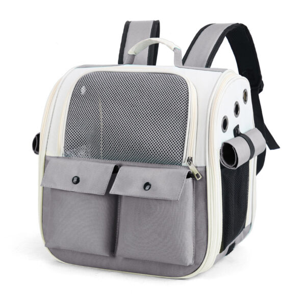 Ventilation Large Capacity Cat Carrier Backpack Adjustable Strap Pet Carrying Bag Foldable Cat Backpack for Outdoor Travel Pet - Image 7