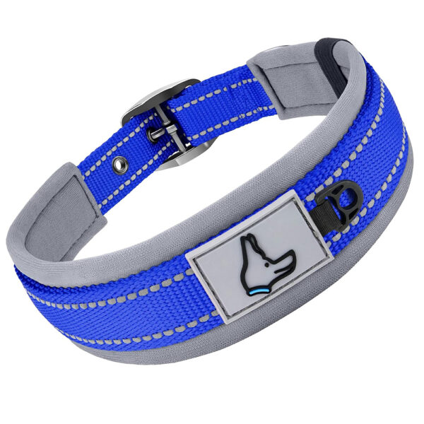 Padded Dog Collars for small Medium large Dogs Reflective Wide Pet Collars Adjustable Heavy Duty Nylon Neoprene Dog Collar - Image 11