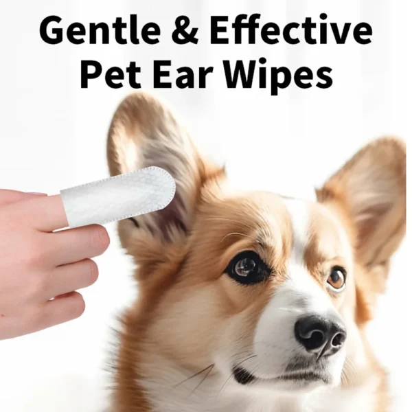 Ear cleaning pet supplies, pet ear cleaning wipes, ear care finger cots, ear mite removal for cats and dogs - Image 6