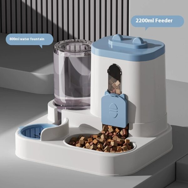 Automatic Dog Cat Feeder and Water Dispenser Gravity Food Feeder and Waterer Set with Pet Food Bowl Universal Pet Products - Image 8