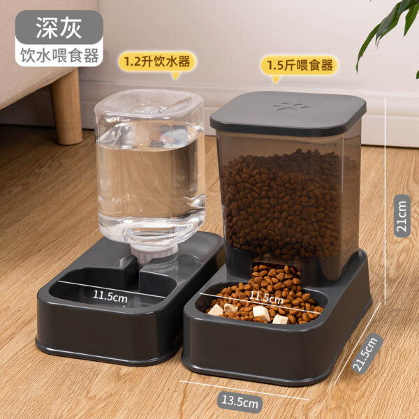 Automatic Cat Feeder Gravity Food and Water Dispenser Bowl Set for Small Medium Dogs Animals Pet Feeder Dispenser Storage Food - Image 8