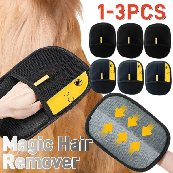 1-3PCS Pet Hair Remover Mitt Pet Hair Remover Gloves Deshedding Brush Glove for Dog Cat Rabbit with Long/Short/Curly Hair