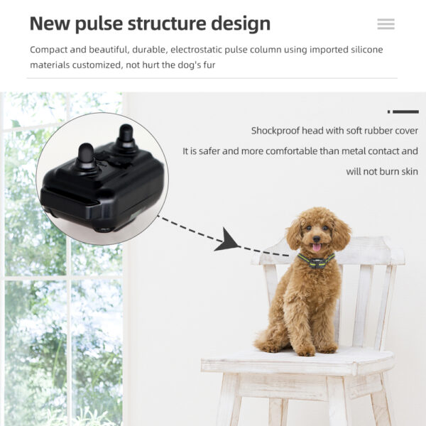 800m Dog Training Collar Remote Electronic Shock Training Collars Rechargeable Waterproof Stop Barking Dog Training Nylon rope - Image 5