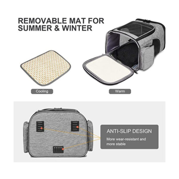 Breathable Pet Cat Carrier Backpack Foldable Pet Carrier Transport Travel Bag Expandable Large Capacity Creative for Cats Dogs - Image 4
