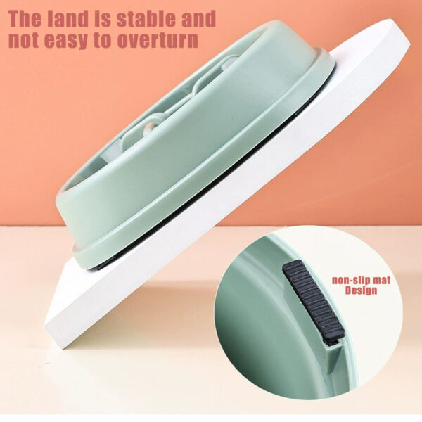 1pc Pet Slow Food Bowl,Uper Large Capacity Feeder, Pet Cat Dog Slow Food Bowl,Round Thickened And Non-slip Slow Feeding Bowls - Image 2