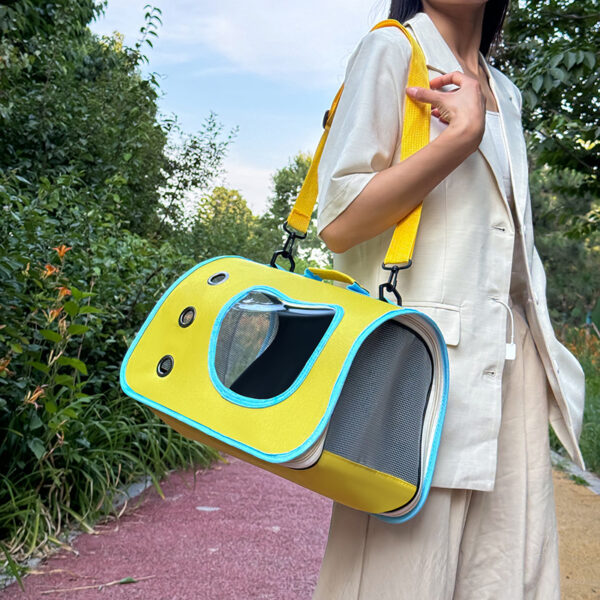 Portable Pet Carrier Bag for Small Dogs Cats Outdoor Foldable Cat Bag Breathable Cat Shoulder Bag Kitten Carrying Bag - Image 4