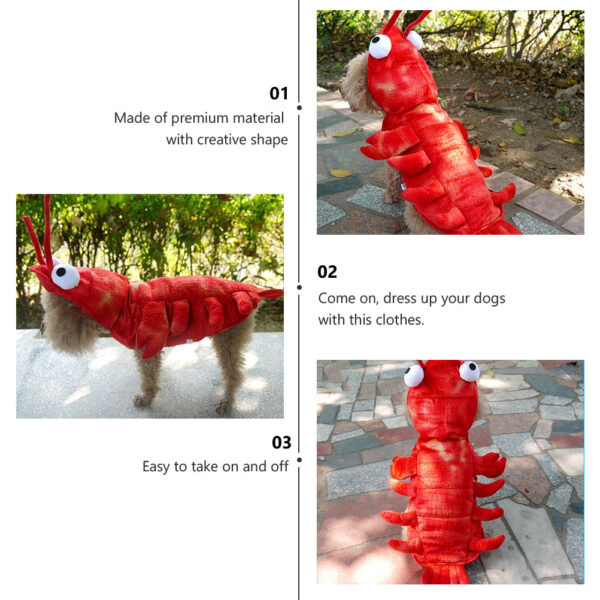 Pet Lobster Dress Halloween Dog Accessories Costume for Large Dogs Outfits Clothes Cosplay Pets Costumes - Image 2